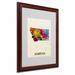 Trademark Fine Art "Montana Map" by Michael Thompsett Framed Graphic Art Canvas, Wood | 20 H x 16 W x 0.5 D in | Wayfair MT0334-W1620MF