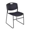 Regency Zeng Padded Support Stack Chair Metal in Brown/Gray | 31 H x 22 W x 16.5 D in | Wayfair 4450BK