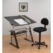 Inbox Zero Cowen Height Adjustable Drafting Table Wood/Metal in Black | 42 W x 30 D in | Wayfair 13340