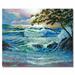 Trademark Fine Art 'Matsushima Coast' by David Lloyd Glover Framed Painting Print on Wrapped Canvas in Blue/Green | 18 H x 24 W x 2 D in | Wayfair