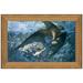 Vault W Artwork Night w/ her Train of Stars, 1912 by Edward Robert Hughes Framed Painting Print Metal in Blue | 32 H x 48.5 W x 1 D in | Wayfair