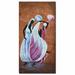 Trademark Fine Art 'Sunday Dance' by Antonio Painting Print on Canvas in Brown/Indigo | 24 H x 12 W x 2 D in | Wayfair MA097-C1224GG