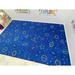 Blue 96 x 0.25 in Area Rug - Kid Carpet I Know my Shapes Childrens Rug Nylon | 96 W x 0.25 D in | Wayfair FE768-48A