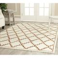 Brown/White 108 x 72 x 0.63 in Area Rug - Safavieh Mosaic Geometric Hand Knotted Ivory/Brown Area Rug Viscose/Wool | Wayfair MOS160A-6