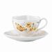 Lenox Butterfly Meadow 8 oz. Fritillary Teacup & Saucer Porcelain/Ceramic in White | 3 H in | Wayfair 812463