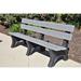 Frog Furnishings Adams Colonial Recycled Plastic Park Outdoor Bench Plastic in Gray | 33.5 H x 48 W x 25 D in | Wayfair PB4GRACOLE