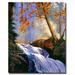 Trademark Fine Art "Rushing Waters" by David Lloyd Glover Painting Print on Canvas in Green/Orange | 24 H x 18 W x 2 D in | Wayfair DLG0055-C1824GG