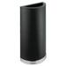 Safco Products Company Safco 12.5 Gallon Half-Round Trash Can Stainless Steel in Black/Gray | 32.5 H x 17.5 W x 9 D in | Wayfair 9940BL