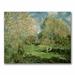 Trademark Fine Art "The Garden of Hoschede Family" by Alfred Sisley Painting Print on Canvas Metal in Green | 24 H x 32 W x 2 D in | Wayfair