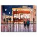 Trademark Fine Art 'Opening Night' by Ryan Radke Painting Print on Canvas in Blue/Brown | 18 H x 24 W x 2 D in | Wayfair RAR0046-C1824GG