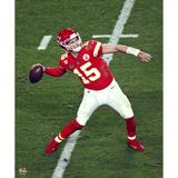 Patrick Mahomes Kansas City Chiefs Unsigned Super Bowl LIV Throwing Photograph