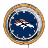 Imperial Denver Broncos 14'' Neon Clock