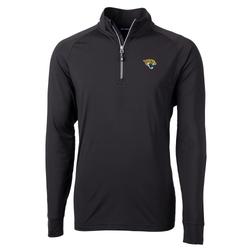 Men's Cutter & Buck Black Jacksonville Jaguars Big Tall Adapt Eco Knit Quarter-Zip Pullover Jacket