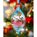 G Debrekht Holiday Splendor Led Butterfly Drop Holiday Shaped Ornament Glass in Blue/Red | 3.5 H x 3 W x 1 D in | Wayfair 74172P