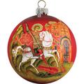 G Debrekht Holiday Splendor Icon St. George Ball Ornament Glass in Green/Red/White | 3.5 H x 3 W x 3 D in | Wayfair 73214