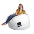 Slacker Sack Large Bean Bag Chair & Lounger Polyester | 30 H x 48 W x 48 D in | Wayfair W4WHITEFR