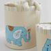 The Little Acorn Funny Friends Elephant Toy Storage Bin Fabric in Brown/White | 15 H x 14 W x 14 D in | Wayfair F13S00