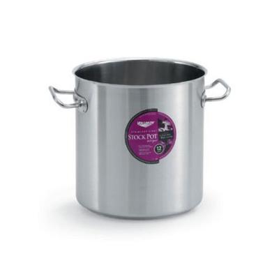 Vollrath Intrigue Stock Pot, 38 Qt., with O Cover, S/S Body, Aluminum Clad Bottom