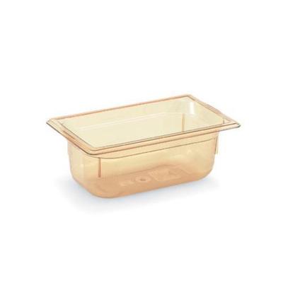 Vollrath Super Pan III, Fourth Size Pan, 4 in Deep, High Temp Amber Plastic, NSF