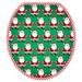 Toilet Tattoos Holiday Santa Line Dancing Toilet Seat Decal in Green/Red | 12 W x 13.5 D in | Wayfair TT-X606-R