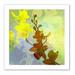 ArtWall 'Orchid Shadow' by Jan Weiss Graphic Art on Rolled Canvas in Brown/Yellow | 14 H x 14 W x 0.1 D in | Wayfair janw-015-14x14