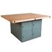 Shain Four Station 64"W Wood Top Workbench Wood/Steel in Brown/Gray | 33.25 H x 64 W x 54 D in | Wayfair WB4 -0V