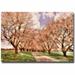 Trademark Fine Art "Down the Cherry Lined Lane" by Lois Bryan Painting Print on Wrapped Canvas Metal in Brown/Green | 22 H x 32 W x 2 D in | Wayfair