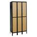 Hallowell Hybrid 2 Tier 3 Wide Locker Wood in Black | 78 H x 45 W x 18 D in | Wayfair UW3588-2MEW