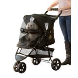 Pet Gear No-Zip Special Edition Stroller in Gray/Yellow/Brown | 20.5 H x 11 W x 25.5 D in | Wayfair PG8250NZGM