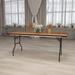 Flash Furniture Wofford 30"W x 96"D Wood Folding Rectangular Banquet Table Wood/Metal in Brown | 30.25 H x 72 W x 30 D in | Wayfair