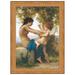 Vault W Artwork Young Girl Defending Herself Against Eros, 1880 by William-Adolphe Bouguereau Framed Painting Print Canvas in Blue/Yellow | Wayfair