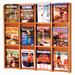 Wooden Mallet 12 Pocket Magazine Wall Display Wood/Plastic in Brown | 36.75 H x 40 W x 3 D in | Wayfair MM-12MH