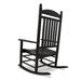 POLYWOOD® Jefferson Outdoor Rocking Chair in Black | 47 H x 26.5 W x 34 D in | Wayfair J147BL