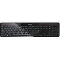 Logitech K750 Kabellose Solar Tastatur für Windows, 2,4 GHz kabellos mit USB-Unifying-Empfänger, Ultradünn, Kompatibel mit PC, Laptop, Französisches AZERTY-Layout - Schwarz