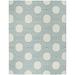 Blue/White 48 x 0.3 in Area Rug - Martha Stewart Rugs Martha Stewart Puzzle Hand-Hooked Blue/Ivory Area Rug Wool | 48 W x 0.3 D in | Wayfair