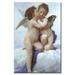 Buyenlarge 'Cupid & Psyche as Infants' by William-Adolphe Bouguereau Painting Print on Canvas in Brown/White | 30 H x 20 W x 1.5 D in | Wayfair