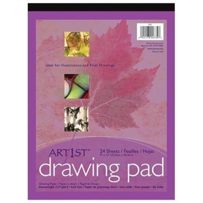Pacon Art1st Drawing Pad 9x12 24 Sht Wht