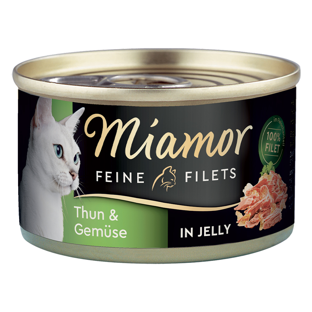 Miamor Delicato Filetto in Gelatina - lattine 24 x 100 g - Tonno chiaro & Verdure