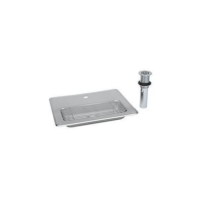 T&S Brass B-1231 Stainless Steel Drip Pan with Drop-In Grid