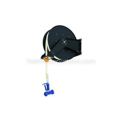 T&S Brass B-7245-03 Open Epoxy Coated Steel Heavy Duty Hose Reel with Rear Trigger Water Gun 3/4 ID