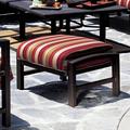 Tropitone Lakeside Outdoor Ottoman w/ Cushion Metal in Black/Brown | 18 H x 30 W x 22 D in | Wayfair 730517_GRE_Timber Weave