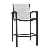 Tropitone South Beach EZ Span™ 28" Patio Bar Stool in Black/Brown | 43.5 H x 23.75 W x 25.5 D in | Wayfair 230526RB_OBS_PMT