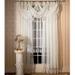 Rajah Pearl Semi Sheer Tab Top Curtain Panel, 60 x 95, Ivory