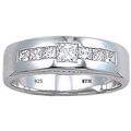 BESTTOHAVE Mens Ring - Genuine 925 Sterling Silver Wedding Engagement Jewelry Unique Band Ring Size Z+2