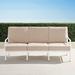 Grayson Sofa with Cushions in White Finish - Sand with Natural Piping, Standard - Frontgate