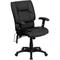 Flash Furniture Mid-Back Massaging Black Leather Executive Office Chair BT-2770P-GG