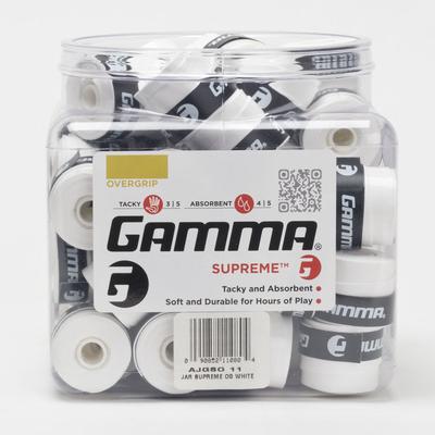 Gamma Supreme Overgrip Jar of 60 Tennis Overgrips ...