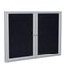 Ghent 2 Door Enclosed Recycled Rubber Bulletin Board Vinyl/Metal in White | 36 H x 48 W x 2.25 D in | Wayfair PA23648TR-CF