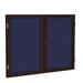 Ghent 2 Door Enclosed Bulletin Board Wood/Fabric in Brown | 48 H x 60 W x 2.25 D in | Wayfair PN24860F-93