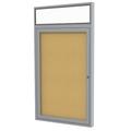 Ghent 1 Door Enclosed Natural Cork Bulletin Board, 24" x 48" Cork/Metal in Gray/White | 36 H x 2.25 D in | Wayfair PAK2